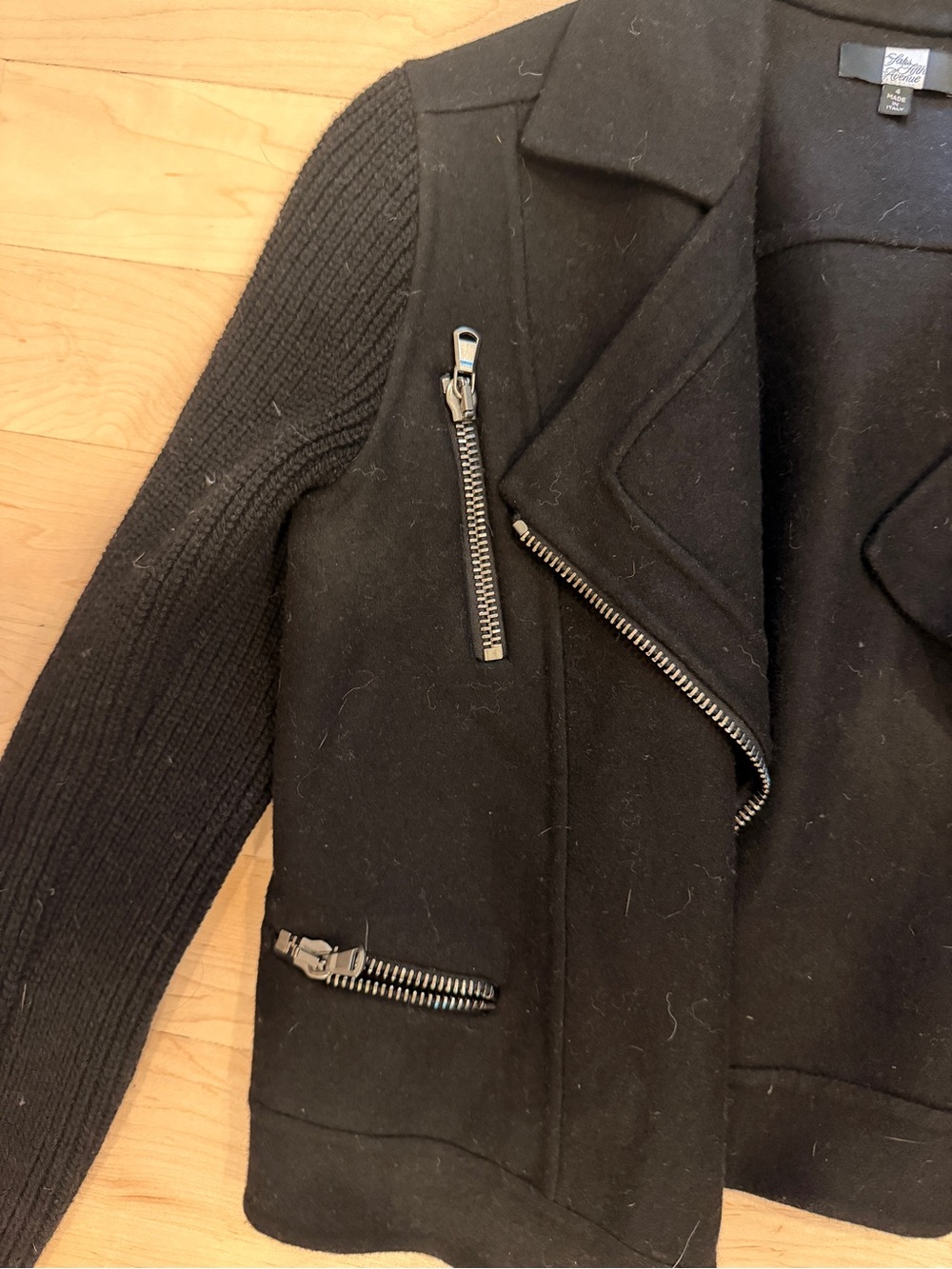 Saks fifth avenue wool moto style jacket